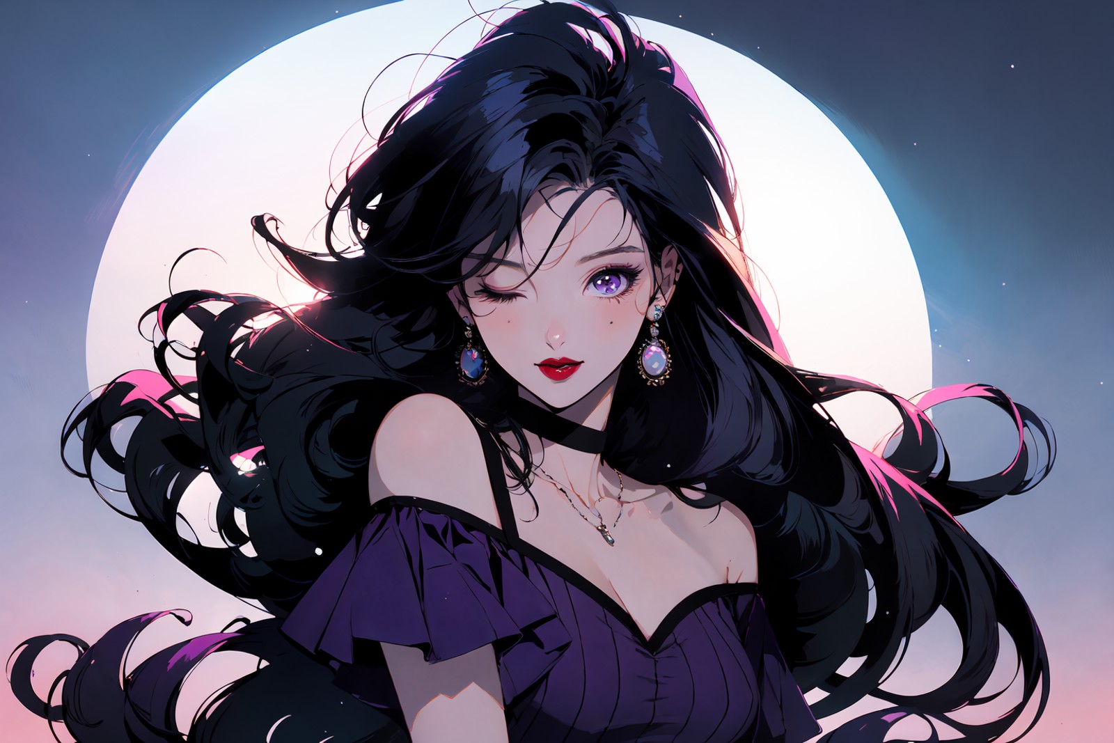 19045-2971861912-(masterpiece_1.2), best quality,PIXIV, style of a 1990s anime,_1girl, long hair, solo, one eye closed, purple eyes, red lips, li.png